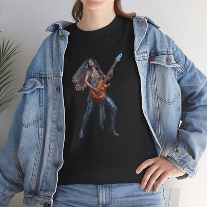 T-shirt fille guitariste électrique
