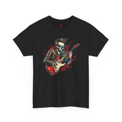 T-shirt guitariste crâne